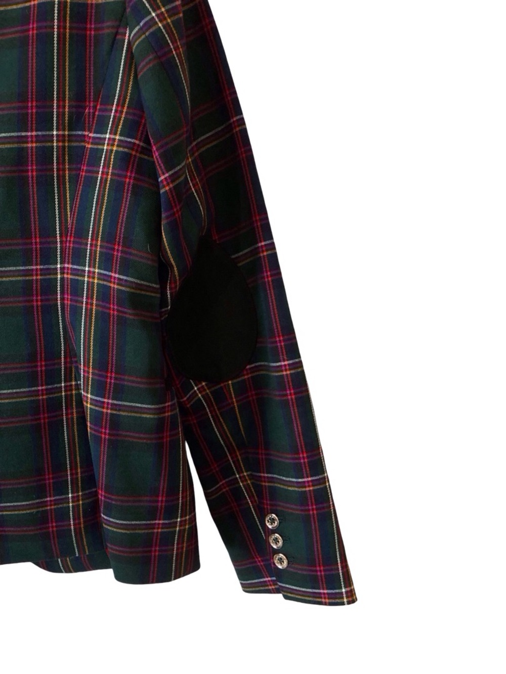 Vintage 90s Tommy Hilfiger Tartan Plaid Blazer Y2K Size 8 - Picture 9 of 16